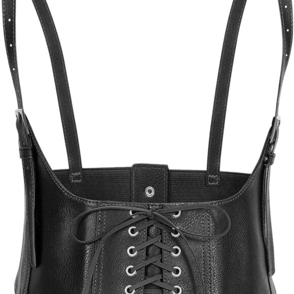Other - Women Faux Leather Corset Waist Belt Elastic Underbust Steampunk Steampunk Waspi